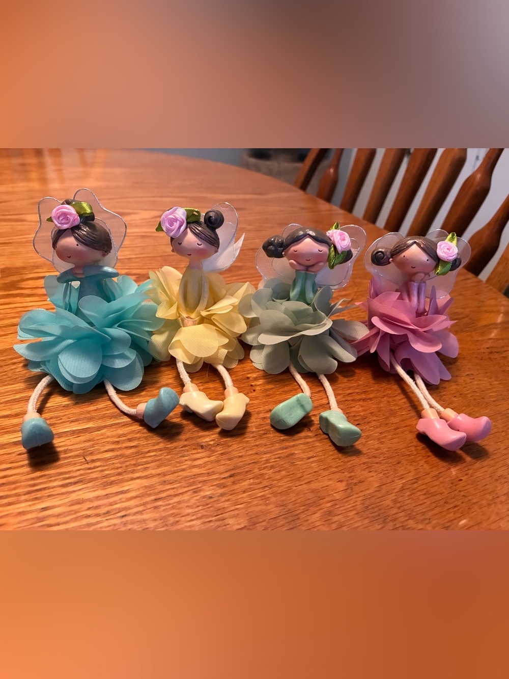 Pastel Flower Fairy Shelf Sitter Figurines (set of 4)